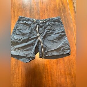 Columbia Black Shorts with Logo Detail